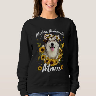 Sudadera Madre de un perro girasol de malamute