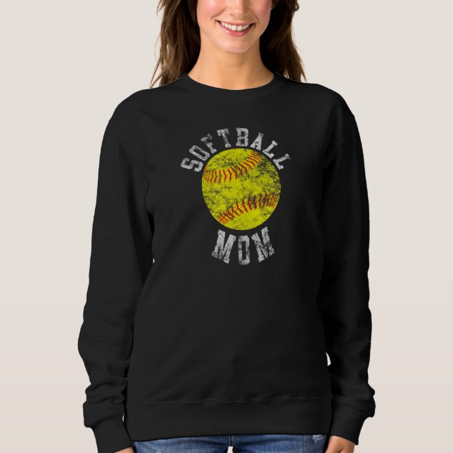 Sudadera Madre de vintage Softball (Anverso)