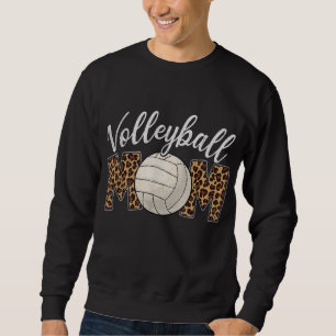 Sudadera Madre de voleibol leopardo divertida bola deportiv