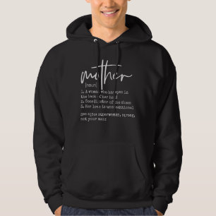 Sudadera Madre definición en palabras: feliz madre