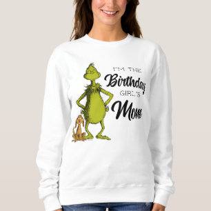 Sudadera Madre del Chica de cumpleaños Grinch Chalkboard