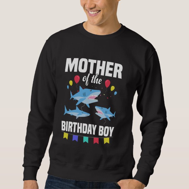 Sudadera Madre del Fiesta del tiburón de cumpleaños (Anverso)