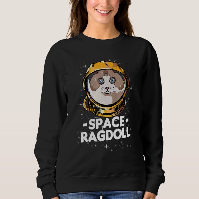 Sudadera Madre del gato Astronauta espacial Ragdoll (Anverso)