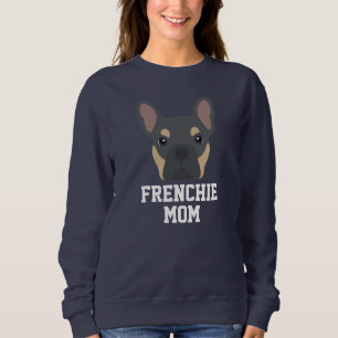 Sudadera Madre del perro Bulldog azul y tan francesa