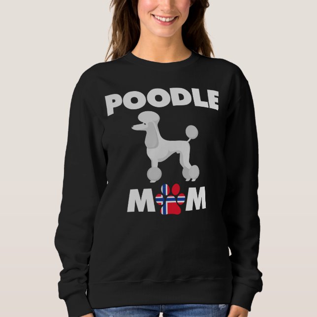 Sudadera Madre del perro caniche noruego (Anverso)