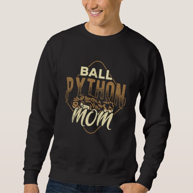 Sudadera Madre del pitón de bolas - especie del reptil serp (Anverso)