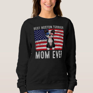 Sudadera Madre Del Terrier De Boston Usa Dueño De Perro Ban