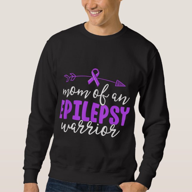 Sudadera Madre Epilepsy Madre Madre Púrpura Cinta Concienci (Anverso)
