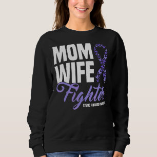Sudadera Madre esposa lucha contra fibro quístico de cinta 