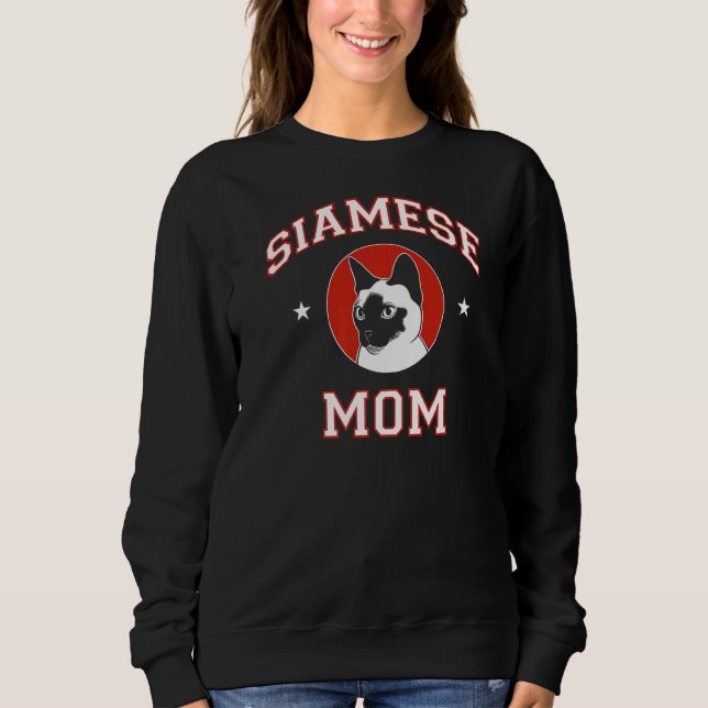 Sudadera Madre gata siamesa (Anverso)