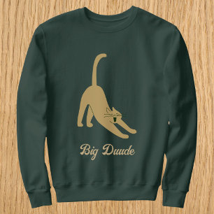 Sudadera Madre Gata Verde Clásica Humor Moderno Personaliza