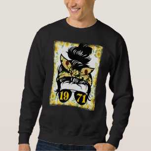 Sudadera Madre Girasol Nacida En 1971 Madera Jardinera