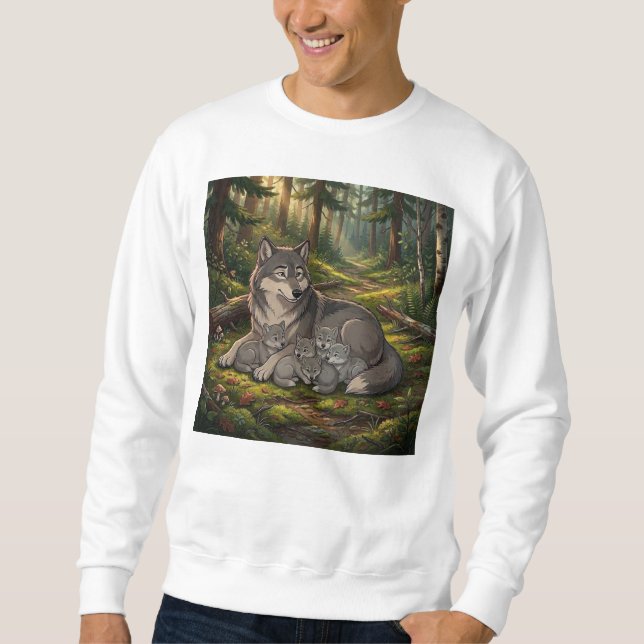 Sudadera Madre Loba Y Cachorros (Anverso)