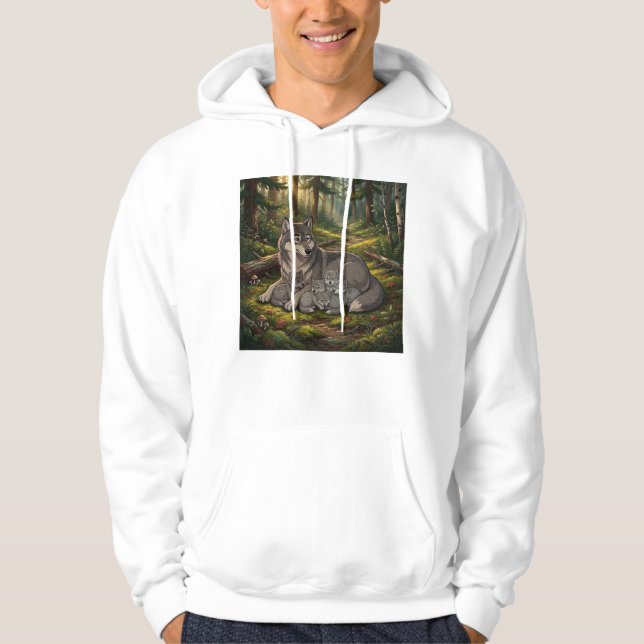 Sudadera Madre Loba Y Cachorros  (Anverso)