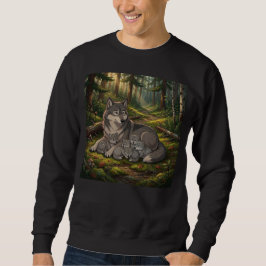 Sudadera Madre Loba Y Cachorros