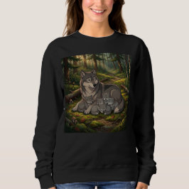 Sudadera Madre Loba Y Cachorros