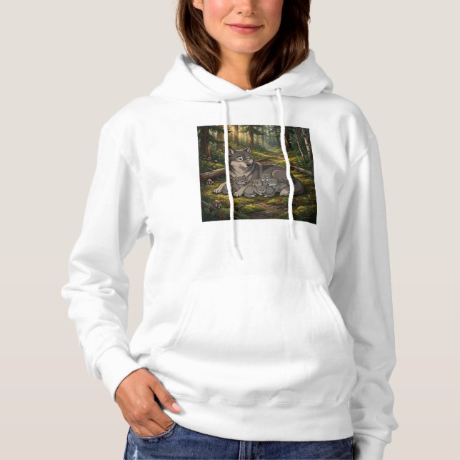 Sudadera Madre Loba Y Cachorros   (Anverso)