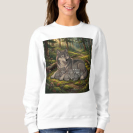Sudadera Madre Loba Y Cachorros