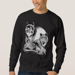 Sudadera Madre Lobo Nativa Estadounidense Padre Y Lobo Infa