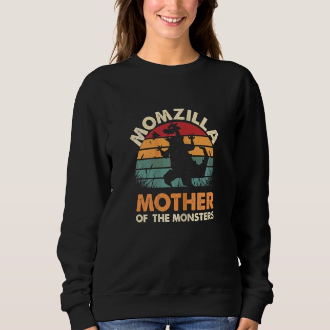 Sudadera Madre Madre Madre De Monstruas Mujeres Halloween C (Anverso)