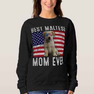 Sudadera Madre Maltesa Usa Propietario De Perro Maltés Band