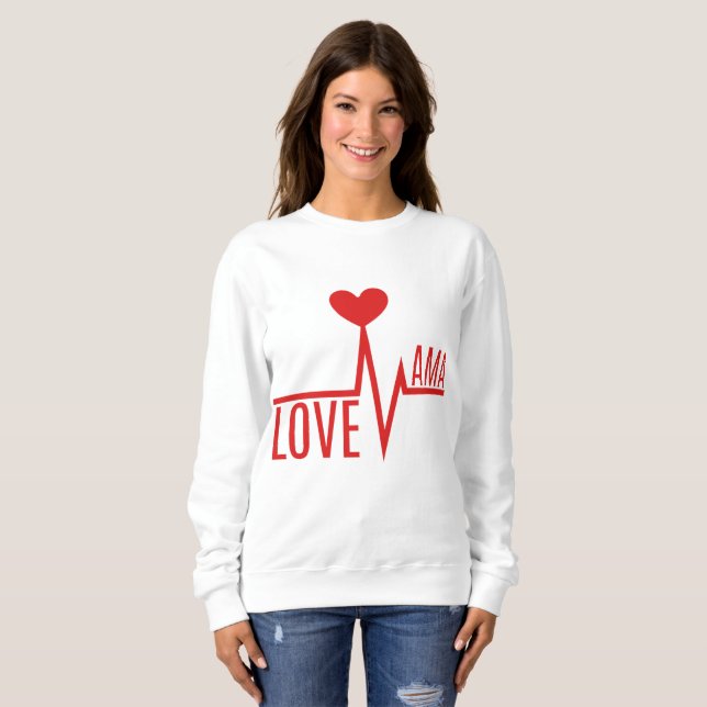 Sudadera madre mamá mamá amor corazón (Anverso completo)