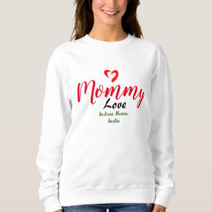 Sudadera madre mamá mamá niños nombres personalizado person