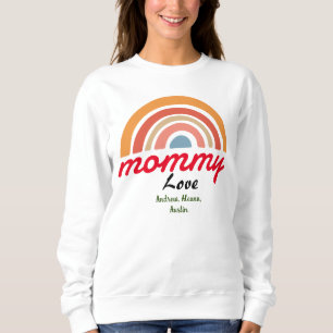 Sudadera madre mamá mamá niños nombres personalizado person