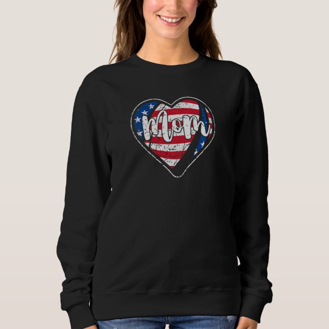 Sudadera Madre Mo, amante del rugby de corazón de bandera e (Anverso)