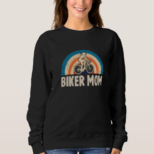 Sudadera Madre Motera Bicicleta Retro Ciclista Montando Bic