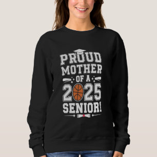 Sudadera Madre Orgullosa De Un Graduado Senior De Baloncest