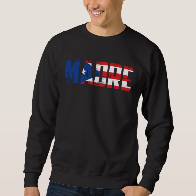 Sudadera Madre Puerto Rico Flag Pride Mothers Day Puerto Ri (Anverso)