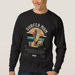 Sudadera Madre surfista Mujeres Chicas Surf Hawái Wave su
