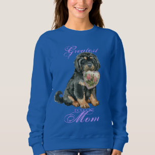 Sudadera Madre tibetana mastiff Corazón camiseta de manga l