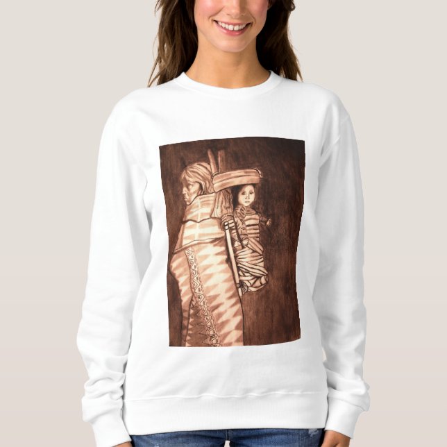 SUDADERA MADRE Y BEBE INDÍGENA AMERICANO    (Anverso)