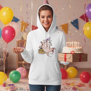 Sudadera Madres de fiesta de los cerdos de cumpleaños