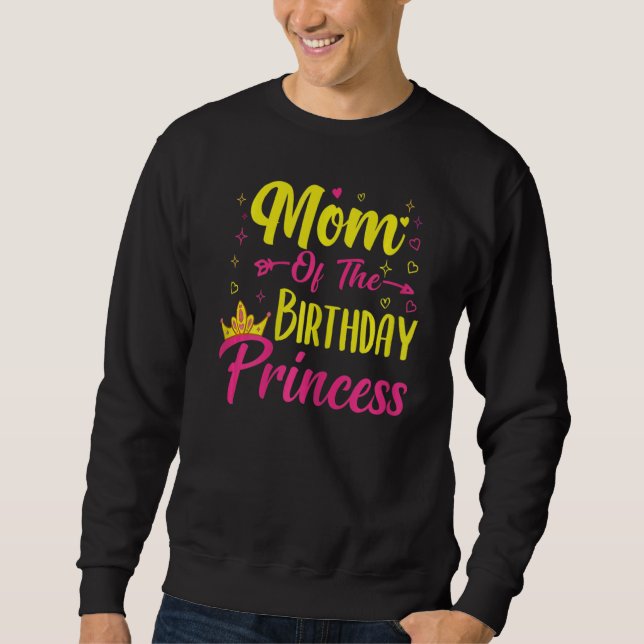 Sudadera Madres De La Chica Princesa De Cumpleaños Coincidi (Anverso)