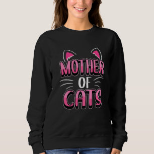 Sudadera Madres Madre De Gatos Cute Whiskers Mascota Propie