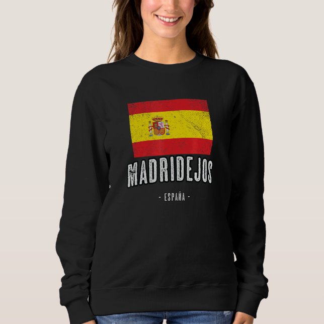 Sudadera Madridejos España Es Ciudad Bandera - Bandera Ropa (Anverso)