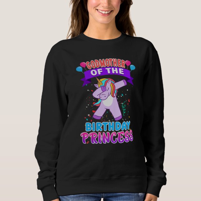 Sudadera Madrina De La Princesa Nacida Unicorn Chica Bi (Anverso)