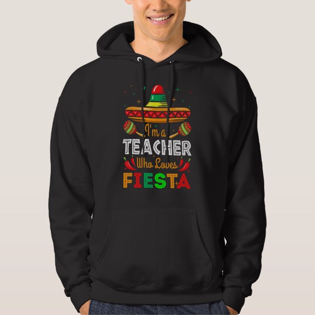 Sudadera Maestra Ama Fiesta México Feliz Cinco De (Anverso)