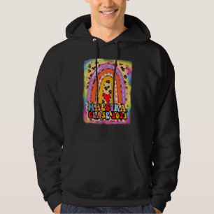 Sudadera Maestra Clase 2023 Profesor español Boho Rainbow L
