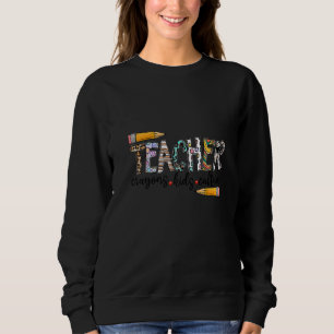 Sudadera Maestra Crayons Kids Caffeine De Vuelta Al Café De
