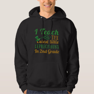 Sudadera Maestra de 2º grado Leprechauns Enseña a Saint Pat