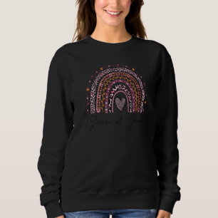 Sudadera Maestra de 2do Grado Enseña Amor Inspira Arcoíris 