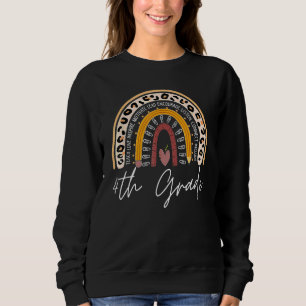 Sudadera Maestra de 4º Grado Enseña Amor Inspira Arcoíris E