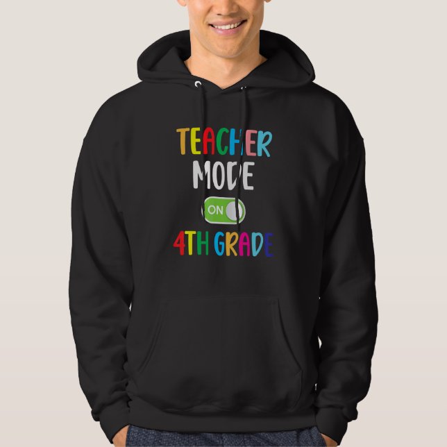 Sudadera Maestra de 4to Grado Modo Activado Cuarto Grado Re (Anverso)