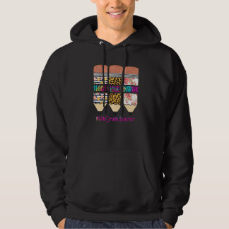 Sudadera Maestra de 6º grado Enseña Amor Inspira Lápiz Leop