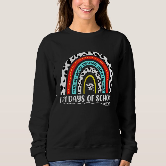 Sudadera Maestra De Arcoíris De Leopardo De Perro De 101 Dí (Anverso)