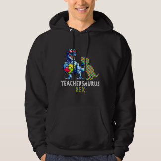 Sudadera Maestra de autismo Dinosaurio Teachersaurus Rex Ac